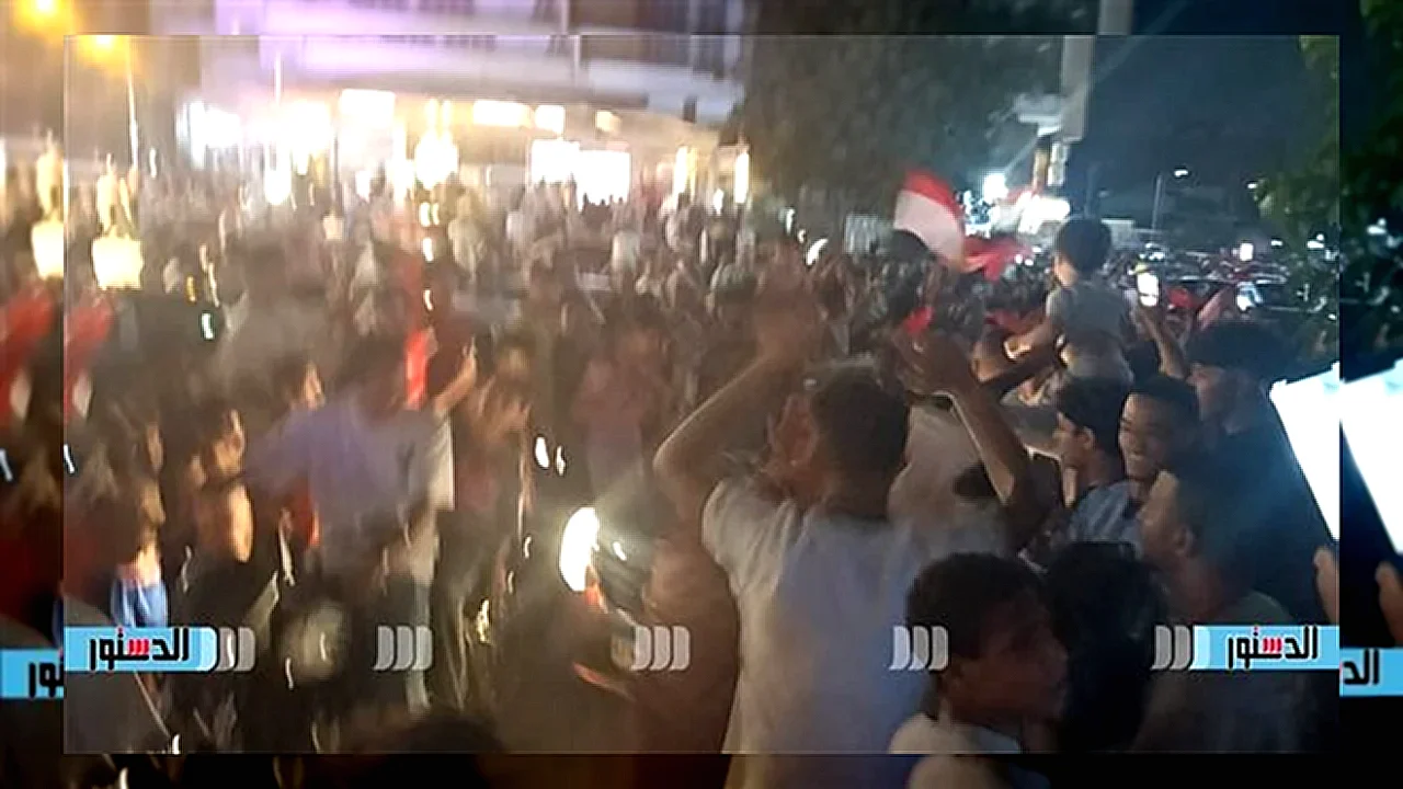 بالمقطم احتفالًا بفوز احتفالات الجماهير في شارع 9 بالمقطم