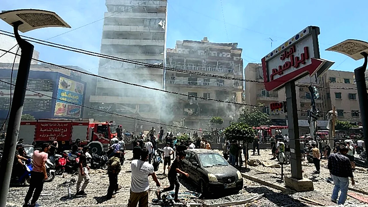 حزب الله موقع غارات إسرائيلية في ضواحي بيروت الجنوبية مع