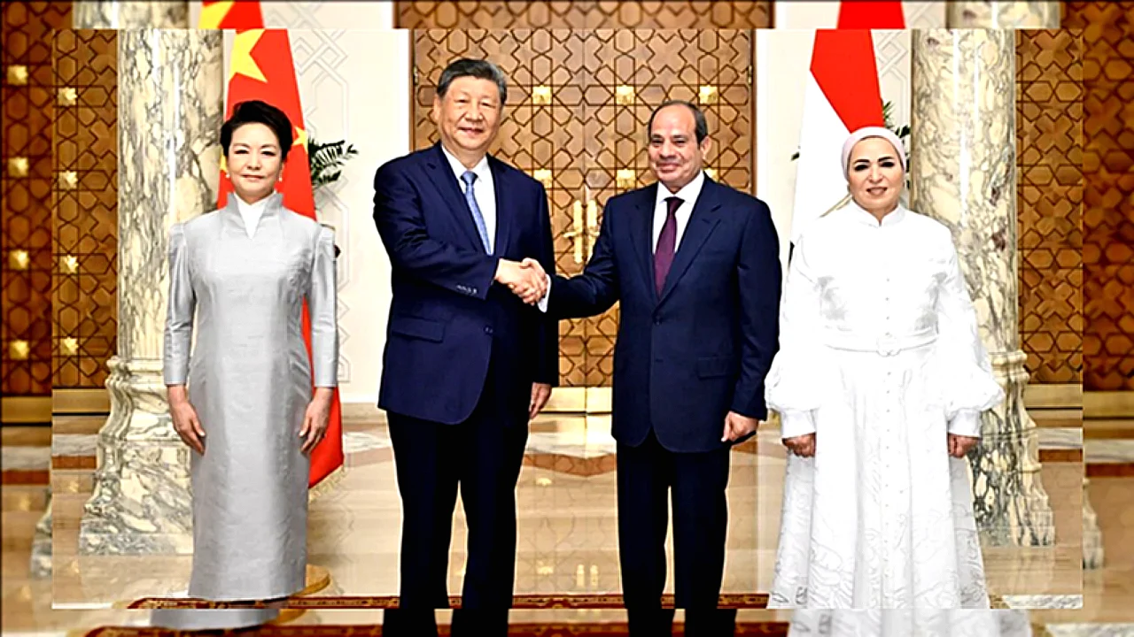 شي جين بينج الرئيس السيسي يستقبل الرئيس الصيني في قصر