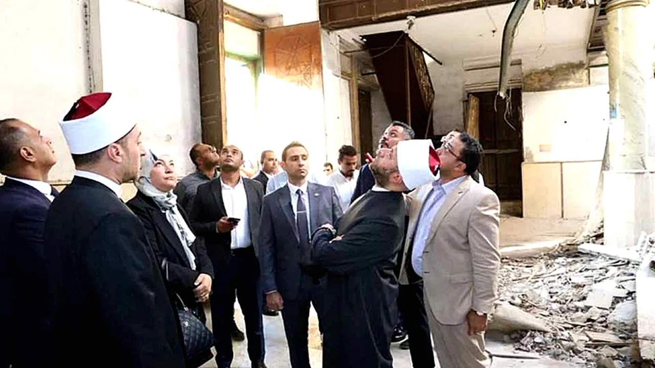 مساجد آل البيت وزير الأوقاف يتفقد أعمال تطوير مسجد عبد